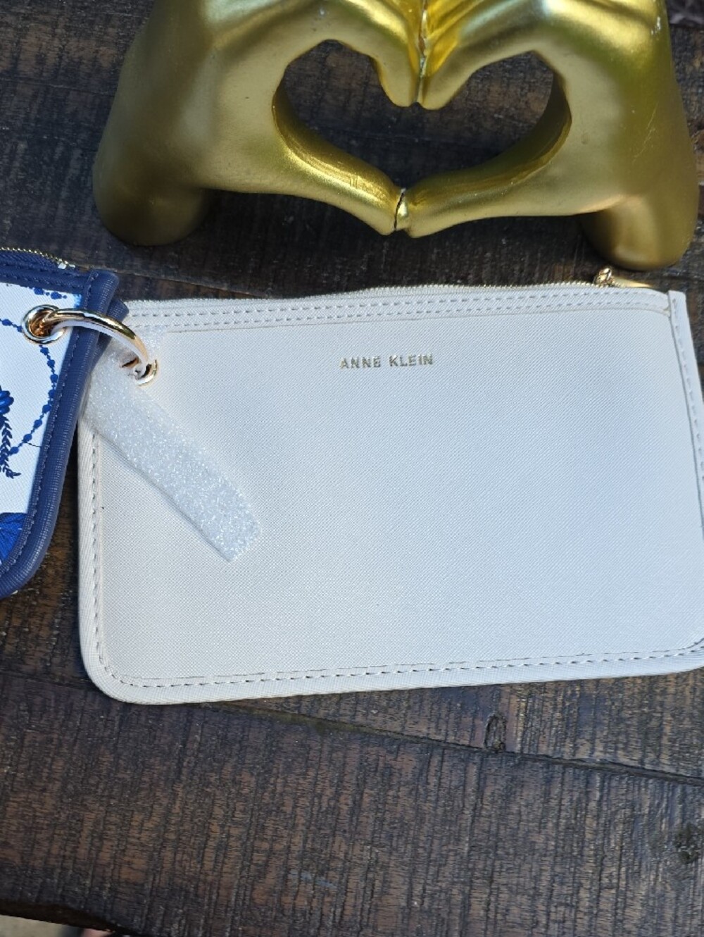 Anne Klein Blue & White Floral Wristlet Set - Picture 6 of 7